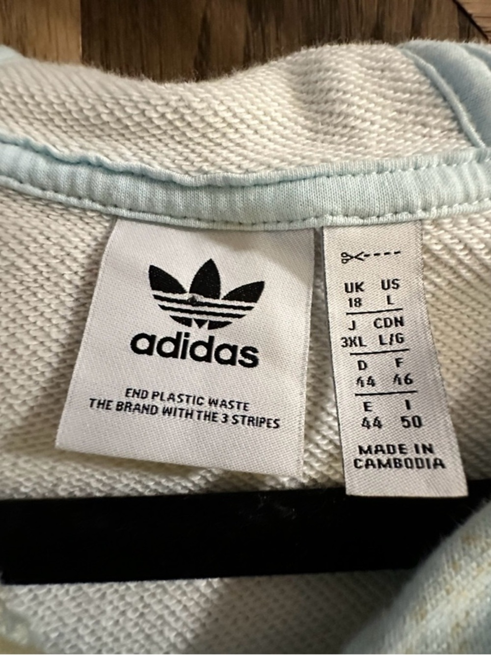 adidas Originals Allover Print Full Zip Hoodie Blue & Orange Sweatshirt Sz L - Picture 4 of 10